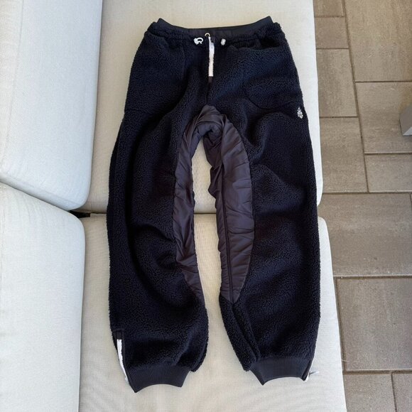 New Free People Sundown Fleece Joggers Wide Leg Pants FP Movement Black Small - Picture 3 of 10